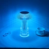 Cross-border creative crystal table lamp, light luxury touch decorative atmosphere lamp, bedside jellyfish night lamp, gift display piece details Picture