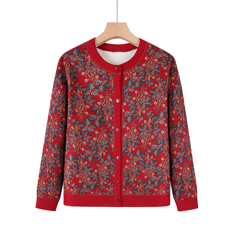 女装中年秋冬款时尚/男装/运费险/女装外套/德绒老年人衣服产品图