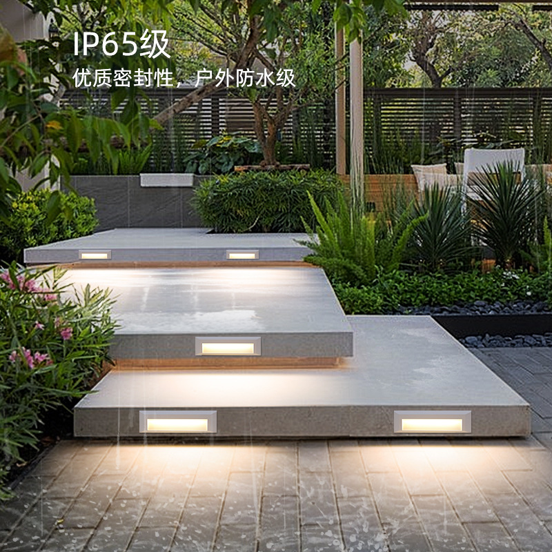 Exposed floor lamps, human-sensing step lamps, outdoor waterproof corner lamps, entrance door wall lamps, and stair tread lamps details Picture