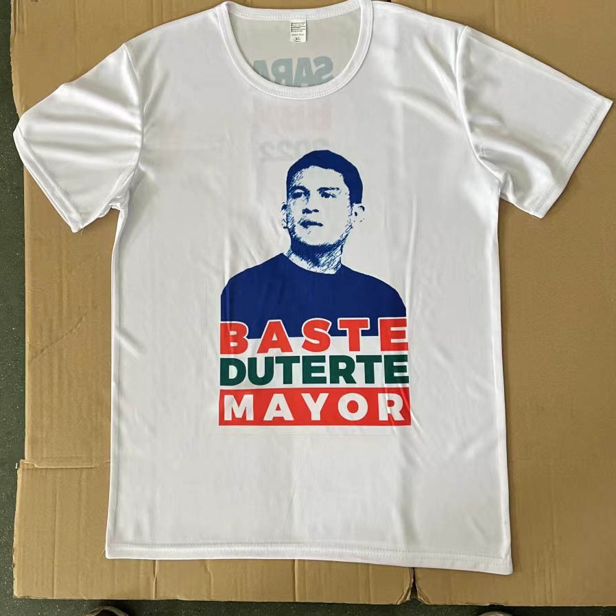 Yiwu liling fábrica barato poliéster camiseta en blanco elección presidencial cuello redondo manga corta campaña ropa poliéster campaña details Picture