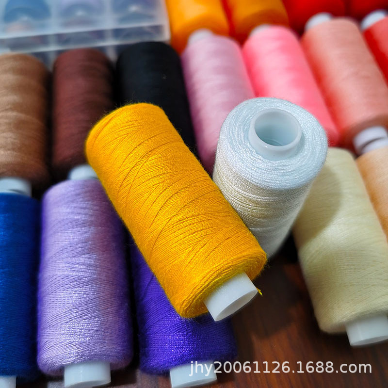 36-color 402 sewing thread with 36-color shuttle core set, can be added with hand sewing needle card shuttle core box, small thread, hand sewing thread Specification image