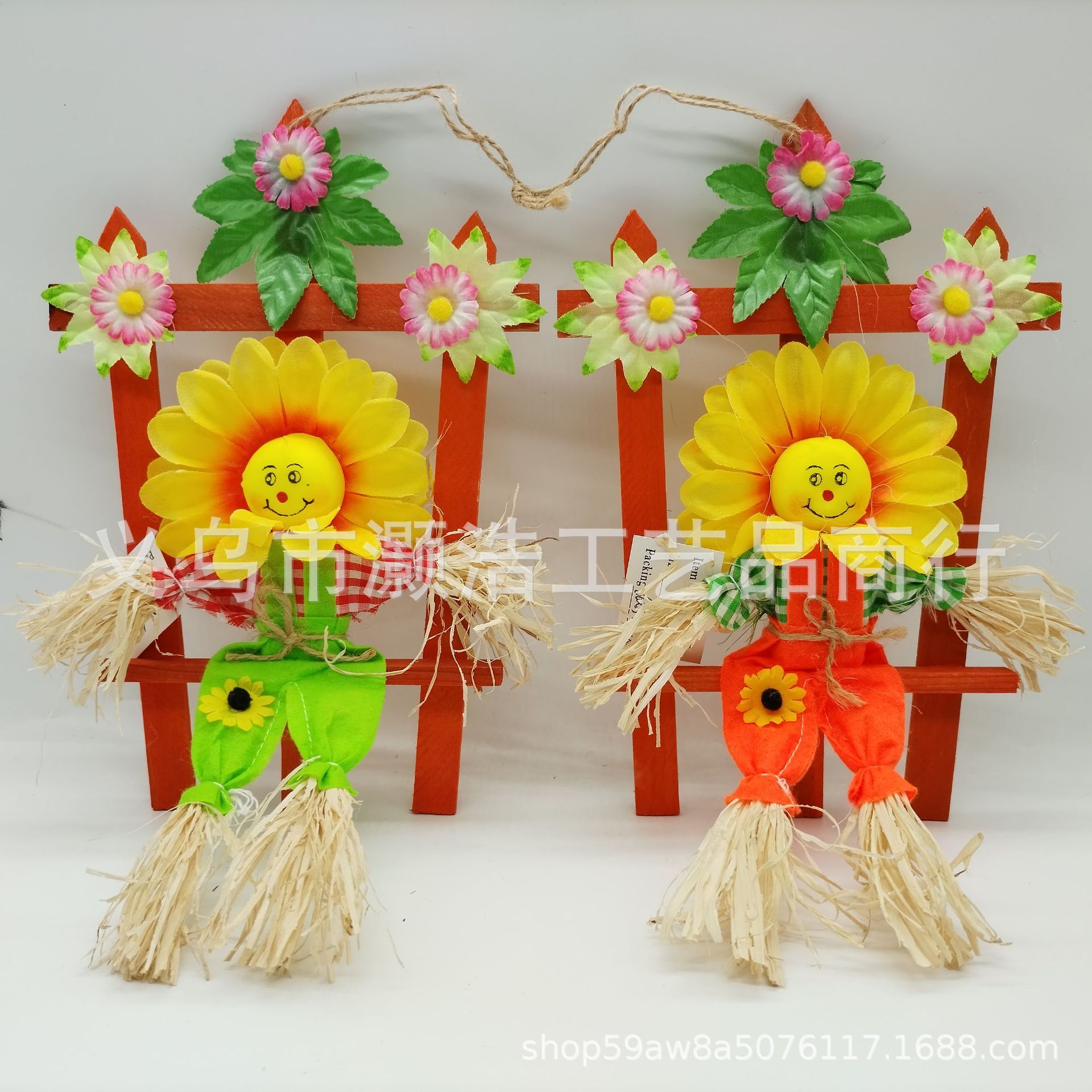 Source Manufacturers Supply Straw Stalls Home Atmosphere Decorative Scarecrow Crafts Harvest Festival Decorative Pendant