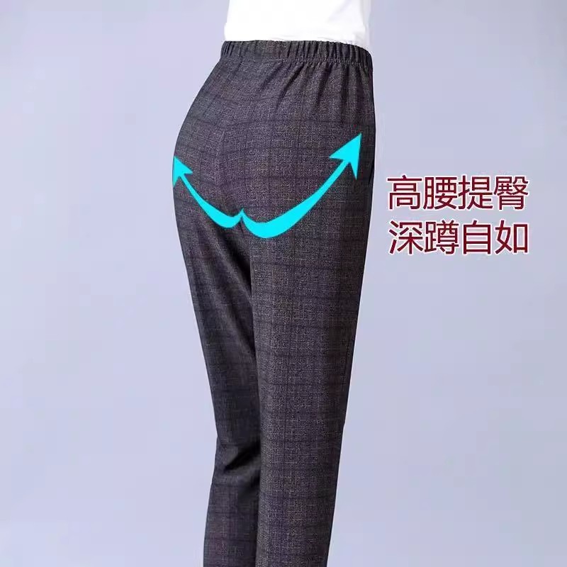 For autumn and winter, mom's fleece and thickened pants; for middle-aged and elderly people, straight-leg long pants; for middle-aged and elderly people, loose and warm women's pants; for spring and autumn, wear them outside details Picture