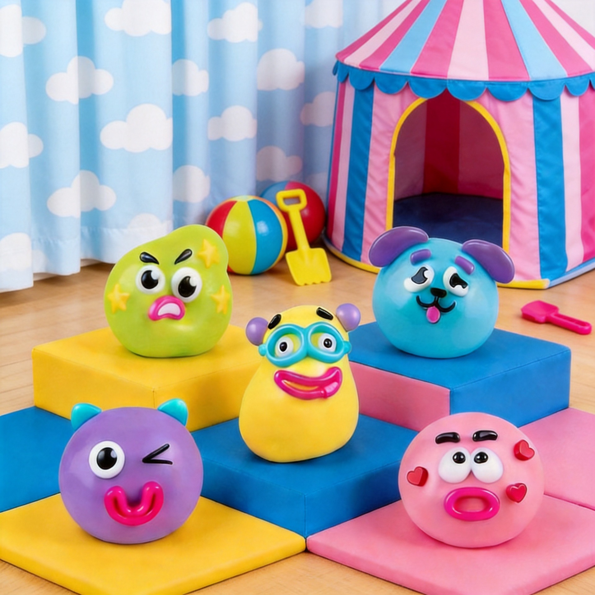 Cross-border Amazon New Dog Face Swap Squishy Dog Face Changing, Stress-relieving and Slow Rebound Toy batch pic 1