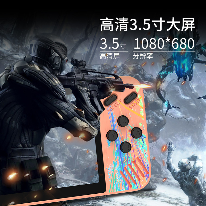 The new G3 handheld game console features a horizontal screen, retro and nostalgic arcade game with a single and dual player size of 800 inches and a large screen Application Scenario