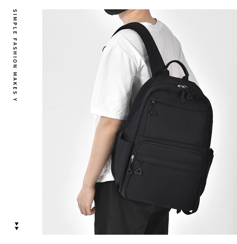 New 14-inch Korean-style simple backpack, large capacity for students, junior high school, senior high school and college students, casual style wholesale pic 24