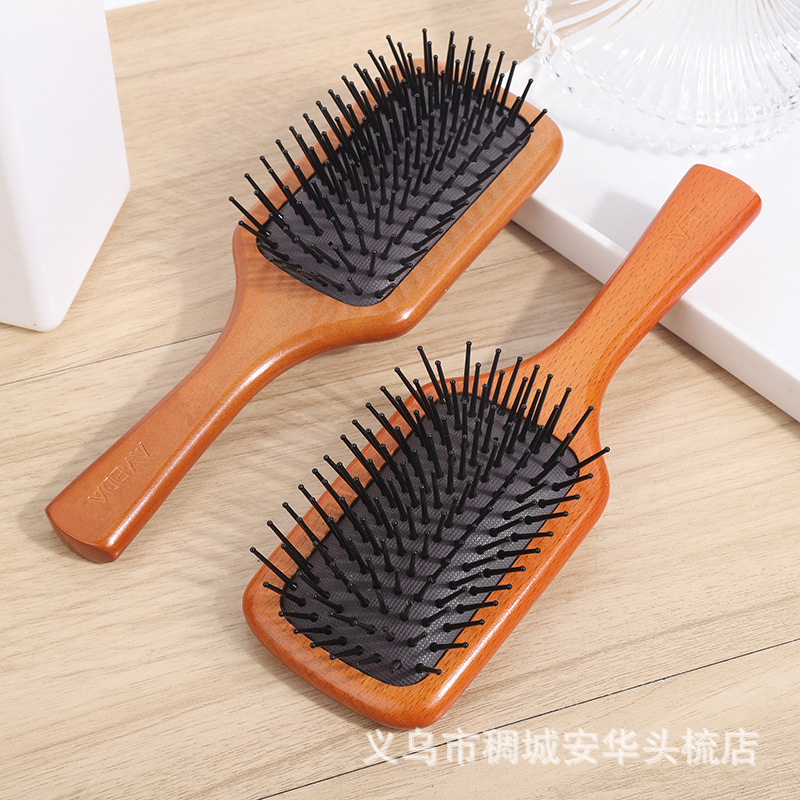 Simple New Home With Beech Hair Massage Comb Memory Elastic Comb Teeth And Electrostatic Dual Purpose Comb details Picture
