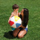 35CM四色沙滩球充气球pvc沙滩运动排球儿童玩具皮球批发充气用品图