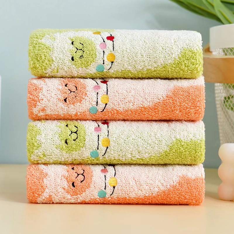 Jinhao Class A pure cotton skin-friendly children's special towel is soft, absorbent, breathable, cute, colorful, cartoon and does not shed details Picture
