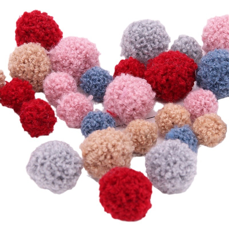 毛球/水貂绒球球/毛球珠/毛绒玩具配件/毛球泰迪球产品图