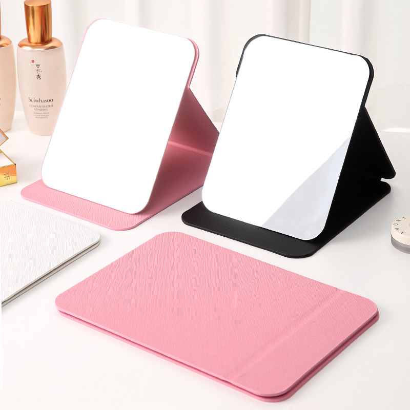 镜子折叠女学生化妆可立家用台式教室随身便携宿舍高清桌面梳妆镜