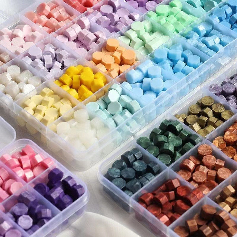 厂家直销火漆蜡粒手账封口火印蜡封颗粒蜡袋装混色火漆蜡粒批发