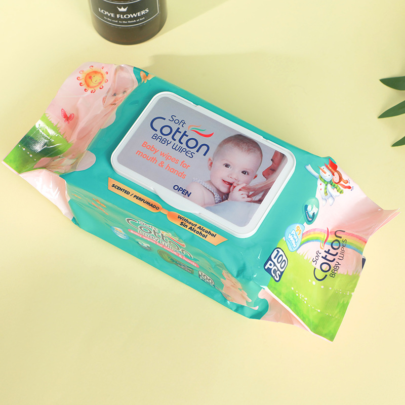 100-Piece Baby Hand And Mouth Wipes Clean And Wipe Household Facial Cleanser Disposable Wet Wipes Application Scenario