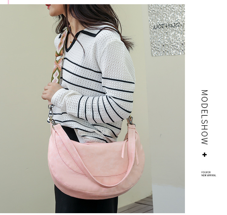 跨境新款包包女通勤包小众月牙包bags亚马逊复古女包单肩斜挎包详情19