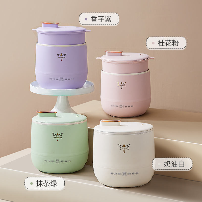 Multi-functional household soup rice cooker, intelligent porridge rice pot, health-preserving small one-person mini portable electric cooking pot Item Picture