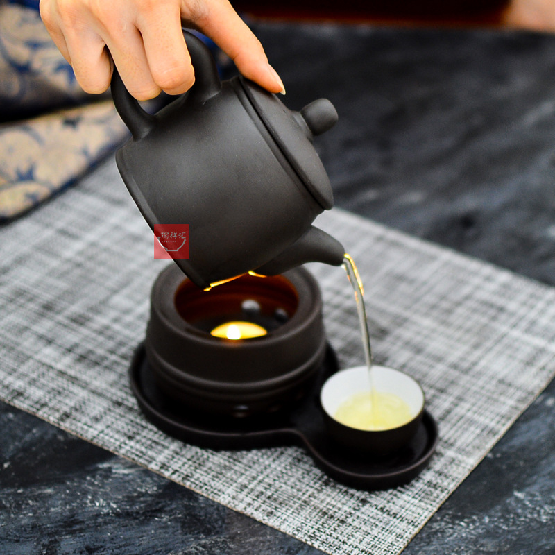Retro Ceramic Tableware Manufacturers Direct Sales Chinese Restaurant Seahorse Cordyceps Kung Fu Soup Stew Bowl Heat Preservation Teapot Clay details Picture