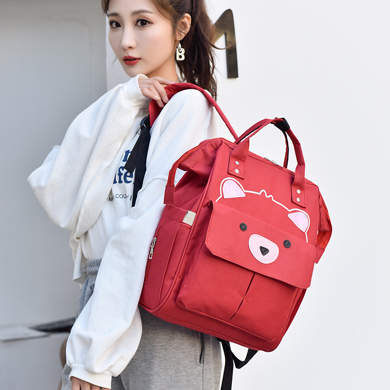 2024 New Mom Bag, large capacity for going out, mother and baby bag, nanny bag, lightweight and multi-purpose double-shoulder Mom bag details Picture