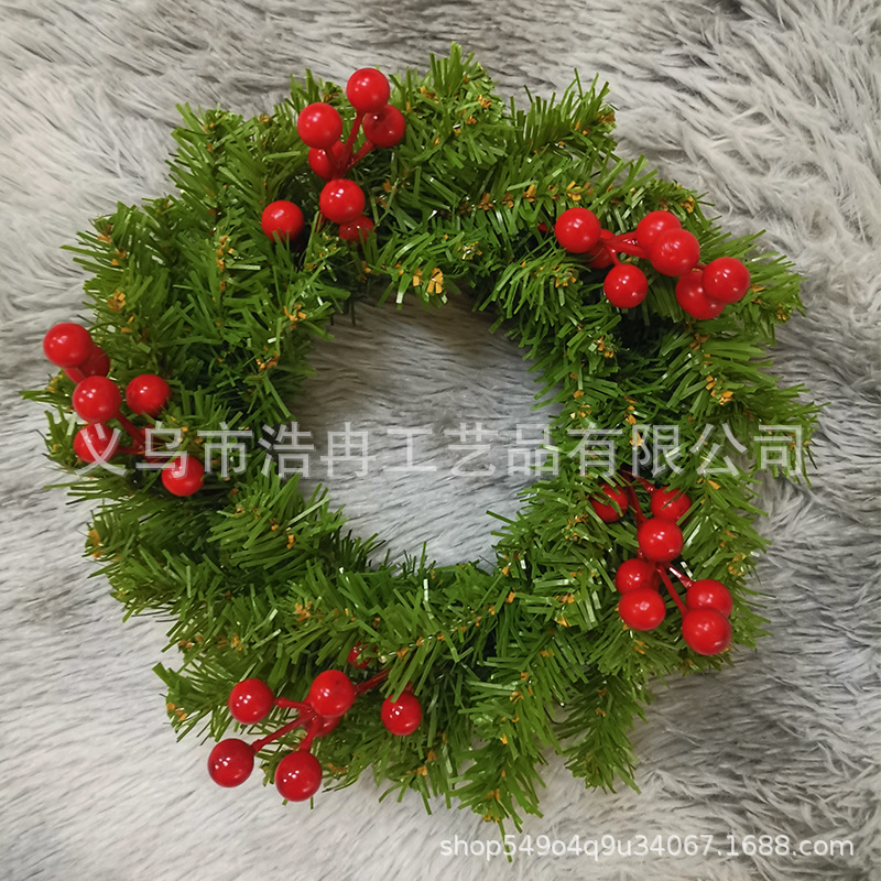 Christmas Wreath Christmas Decoration Wreath Painting Circle Rattan Circle Door Hanging Decoration Application Scenario