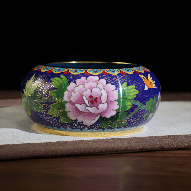 Beijing Cloisonne retro ethnic style decorative air lamp accessories, traditional copper base cloisonne enamel air lamp assembly details Picture