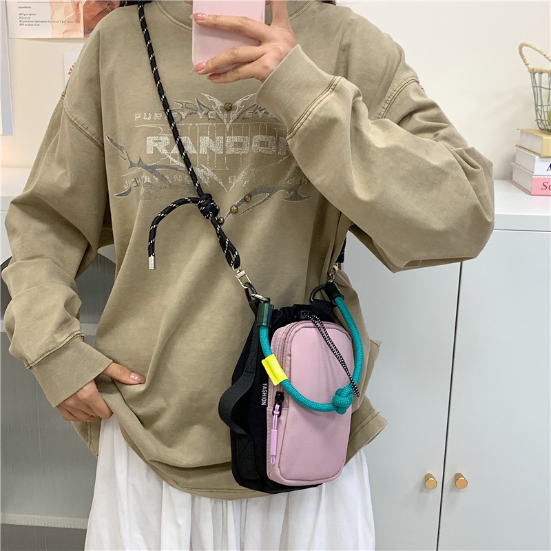 Spring 2025 new Orange fashionable and versatile portable phone bag, small bag, outdoor cycling single-shoulder crossbody bag, street style pic 16