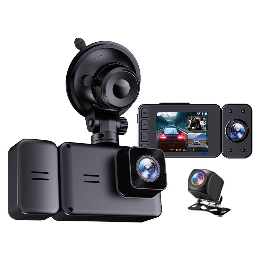 Three Record Driving Recorder Large Wide Angle Infrared Night Vision Support Wifi Reversing Image Function Application Scenario