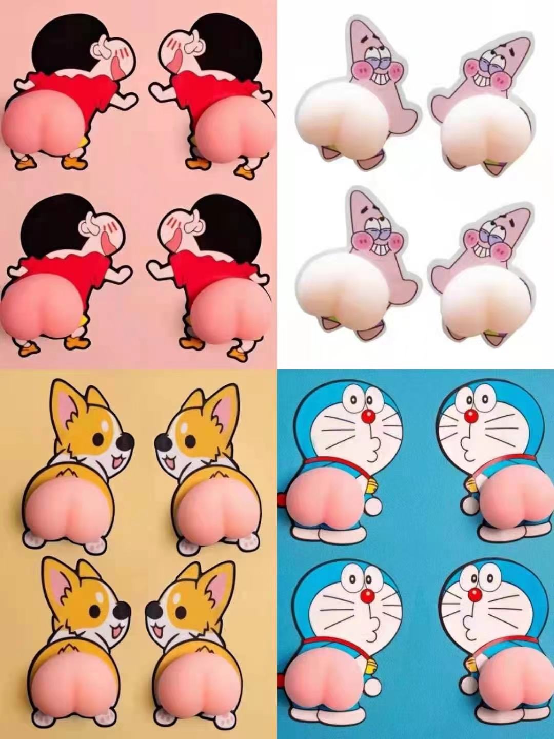 创意车贴防撞胶小新防刮噌车身车门3D蜜桃臀搞笑贴纸装饰