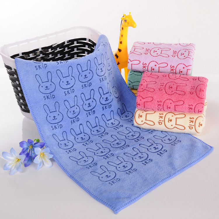 【 Chi Jia 】 Printed children's towel, cartoon polyester-cotton, soft and cute, small size face towel, baby hand towel, absorbent details Picture
