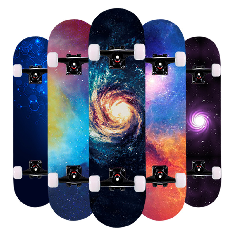 Distribution Skateboard Big Meng Meng Children Short Double-Warped Maple Four-Wheel Skateboard Manufacturers Wholesale A Piece Of Hair Specification drawing