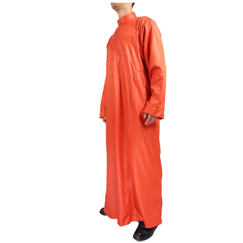 Middle Eastern Robe shirt collar washed velvet Saudi robe AL HARAMAIN details Picture
