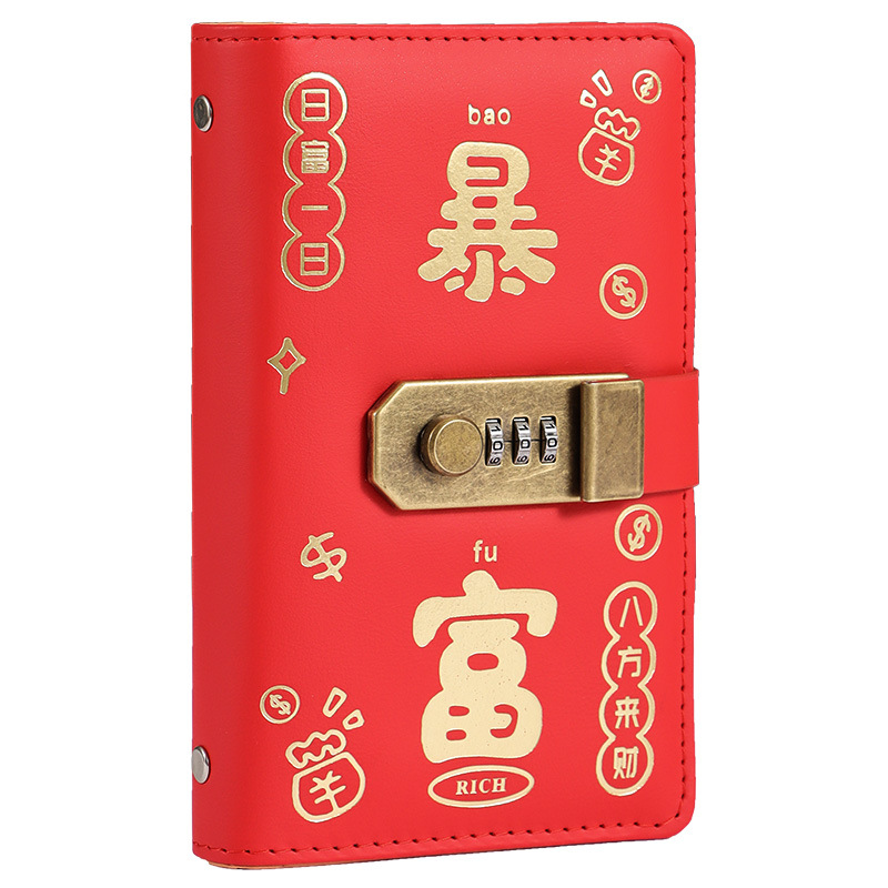 In-stock password savings notebook can hold cash and banknotes. Large-capacity storage book. Financial money bag. Get rich quickly and save money Item Picture