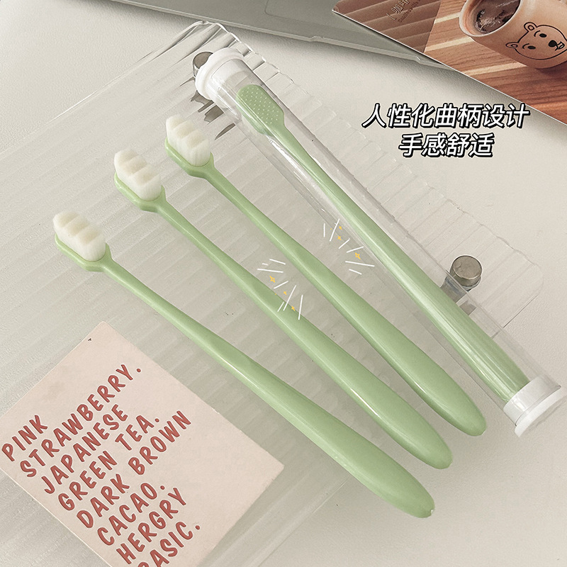 Japanese micro-nano 10,000-bristle toothbrush, ultra-fine soft bristles, postpartum confinement, adult home 10,000-bristle individual packaging toothbrush details Picture