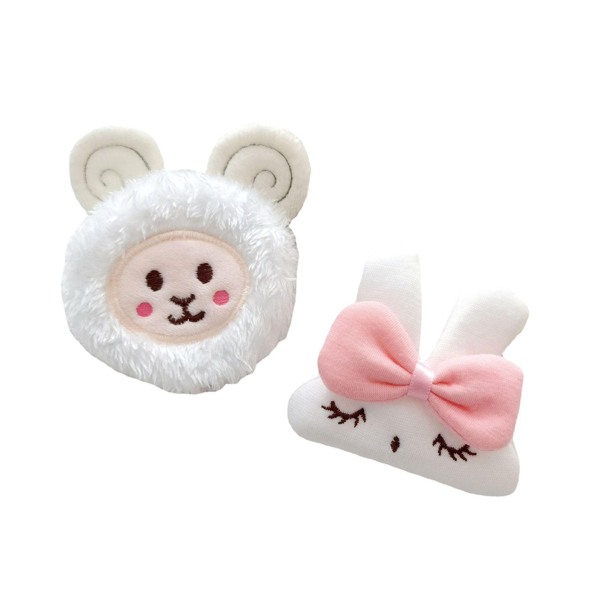 Small Fresh Cute Plush Lamb Frog Bow Rabbit Headdress Clothing Accessories Diy Brooch Shoe Socks Bag Item Picture