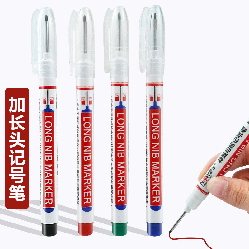 新年长头特殊记号笔卫浴木工标记笔瓷砖深孔多用途黑色油性笔批发