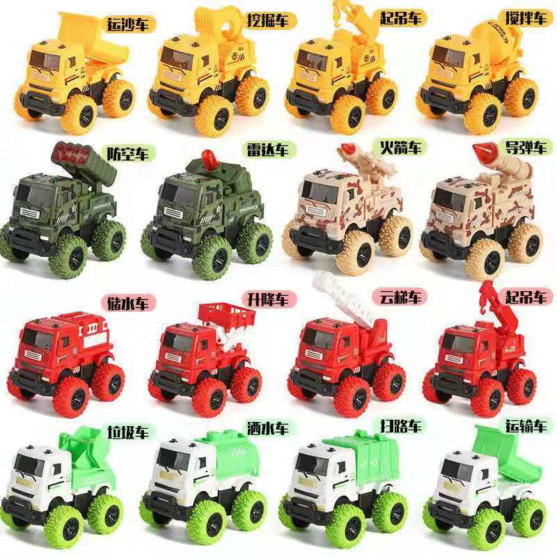 Street stall wholesale inertial simulation engineering fleet sets, excavators, fire engines, sanitation vehicles, toys, boys' cars