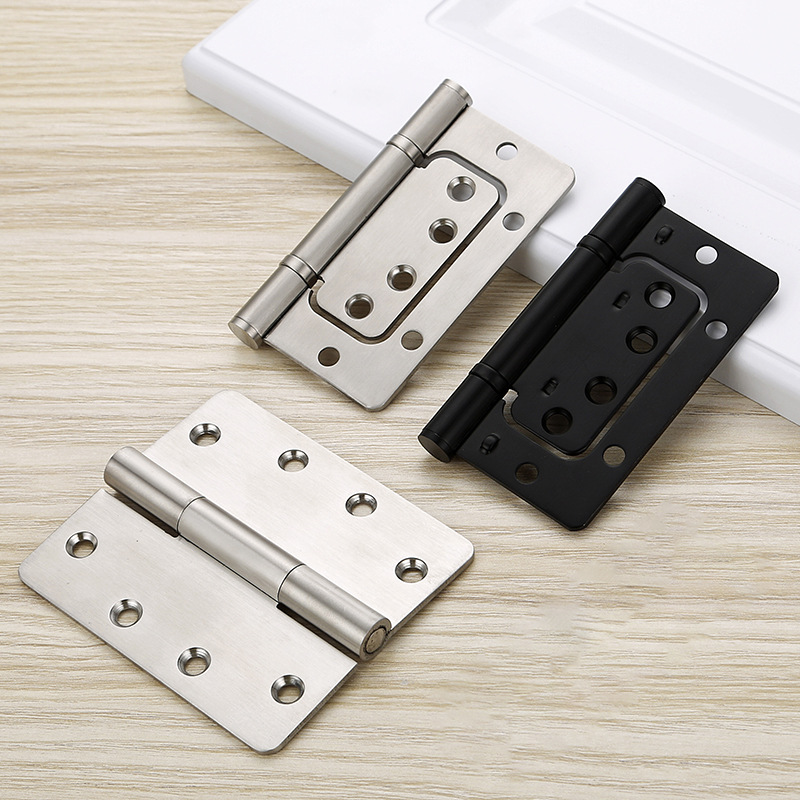 Stainless Steel Flat Hinge Thickened Silent Korean Bearing Loose-Leaf Hinge Korean Version 4 Inch Hinge full figure
