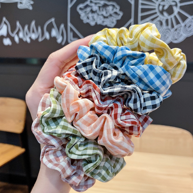 小清新布艺小肠圈发圈女扎头皮筋春夏发饰丸子头发绳大肠头绳批发