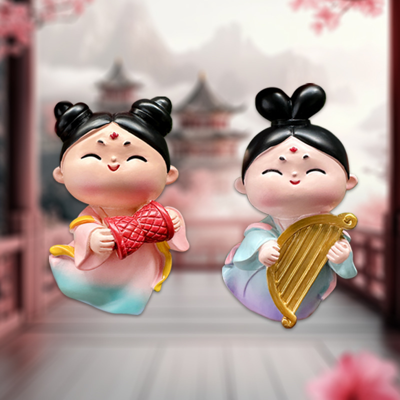 国潮2024原创西安唐朝仕女冰箱贴古风旅游纪念品装饰家居饰品礼物文创产品图