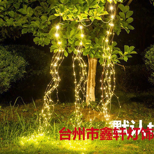 Solar cell box usb light string, vine light, tail light, copper wire light, outdoor waterproof Christmas tree vine light string