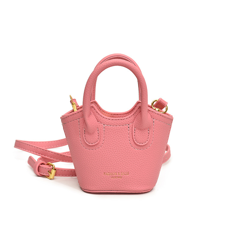 Children's vegetable basket Bag 2025 New Korean style simple solid color crossbody bag for kids, stylish mini girls' handbag Item Picture