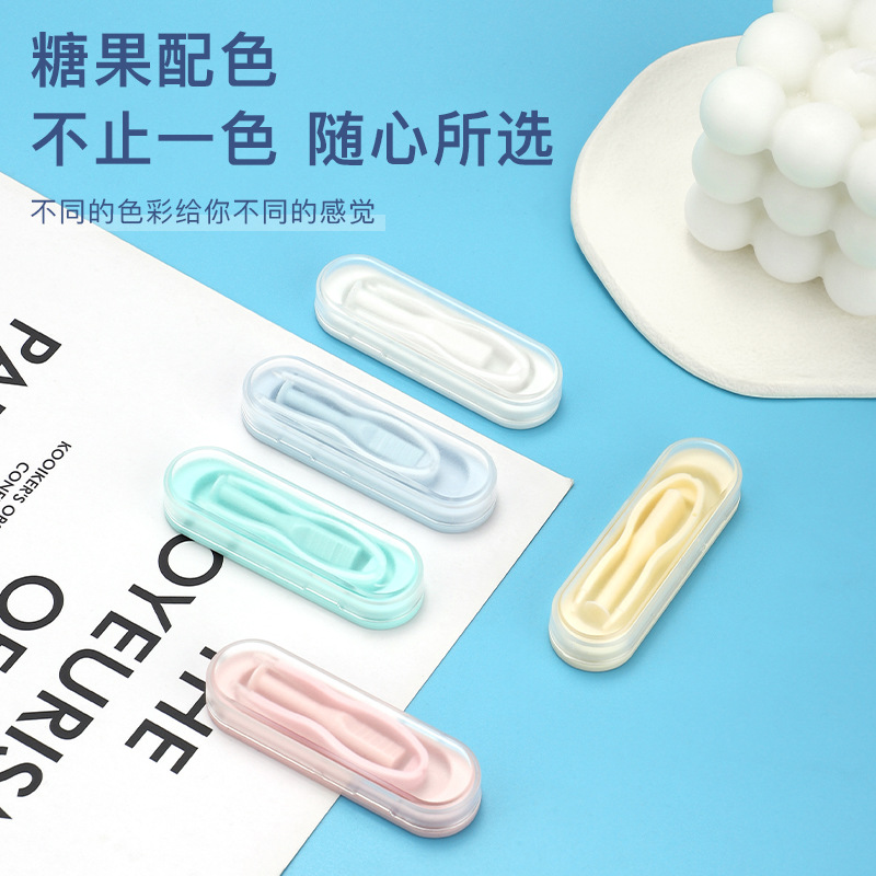 ins Contact lens case Color contact lens Dispenser Set, color contact lens auxiliary wearing tool Split clip box set details Picture