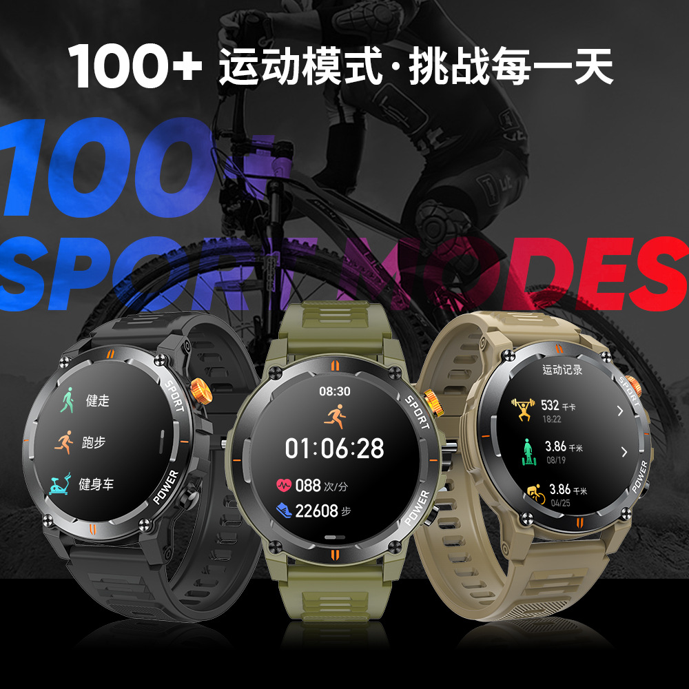Private Model Cross-Border Huaqiang North Heart Rate Monitoring Blood Glucose Ecg Bluetooth Call Sports Bracelet Men's Smart Watch Specification drawing
