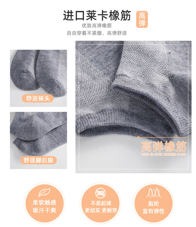 袜子地摊一件代发袜子男士短筒运动袜春天一次性网眼袜潮流夏季薄款涤棉吸汗防臭袜一件代发详情8