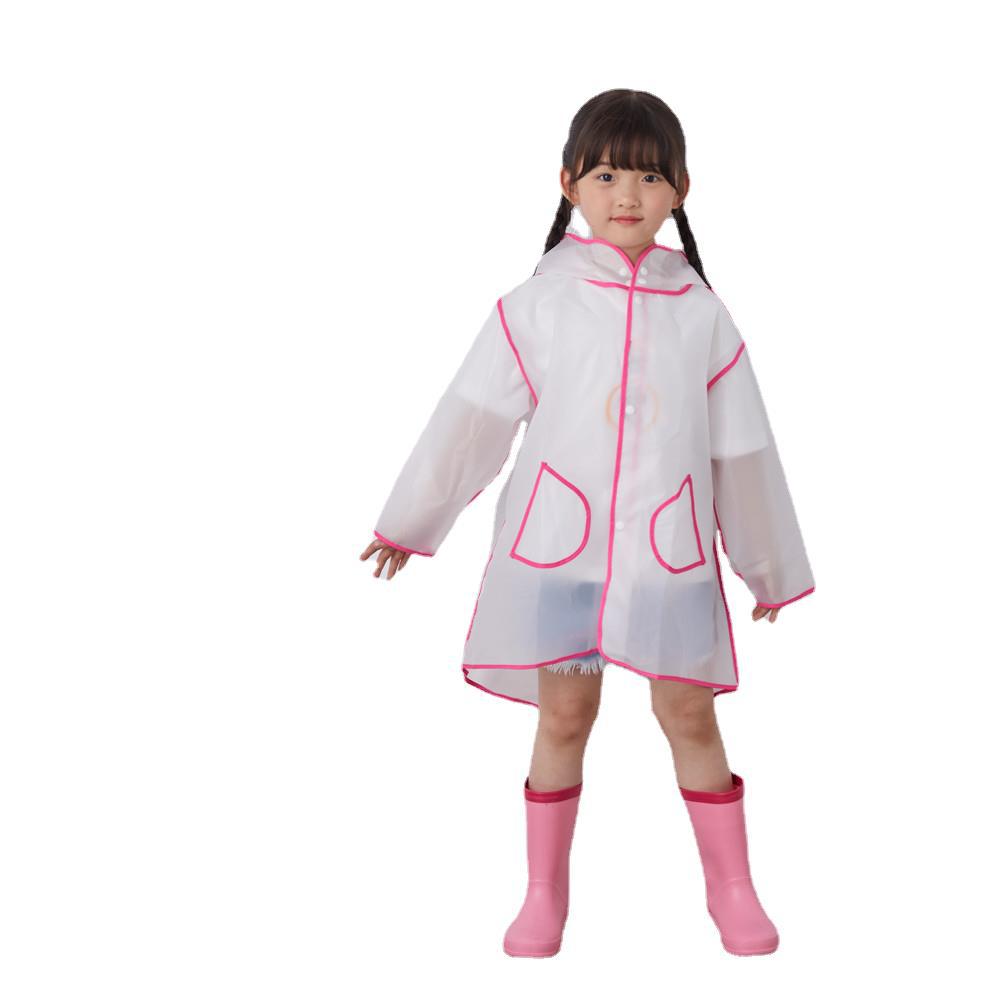 Children's raincoats cartoon one-piece delivery service for babies, primary school students, children, girls, EVA edge transparent long one-piece cross-border special, thickened raincoats and raincoats for boys and girls Item Picture