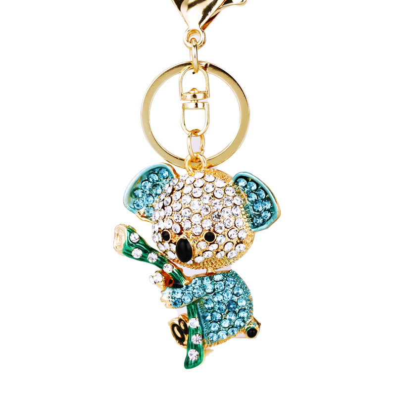 Diamond Set Koala Key Chain Cute Creative Women's Bag Pendant Key Ring Metal Key Chain Business Small Gift Item Picture