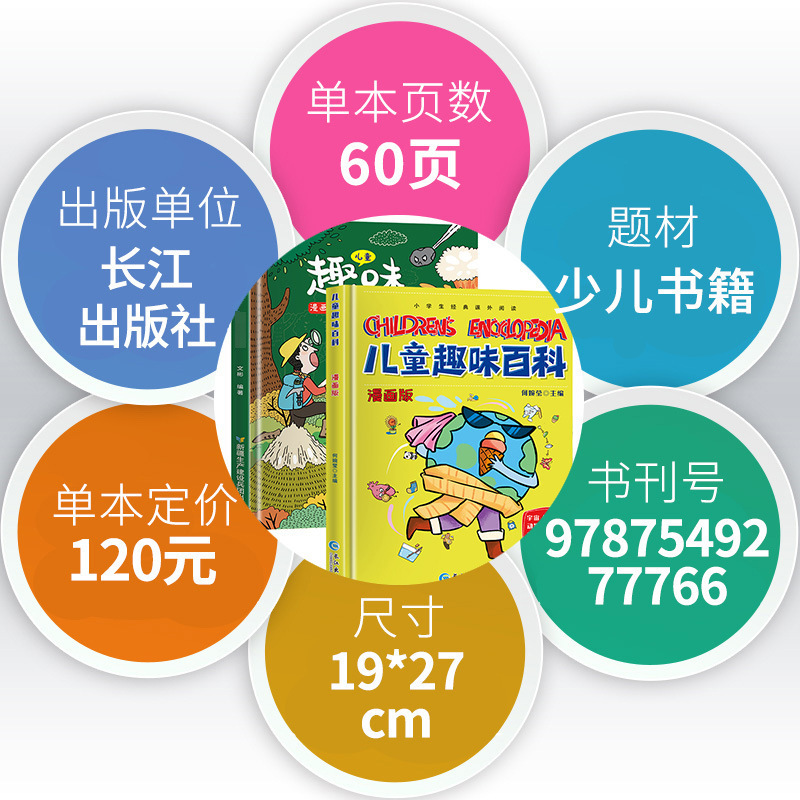 儿童趣味百科全书3-8岁漫画版精装硬壳儿童智力开发科普书籍产品图