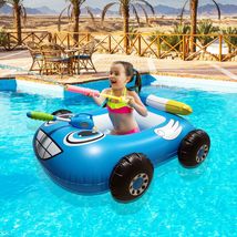 充气儿童水上喷水车泳池戏水玩具座圈小汽车内置喷水枪