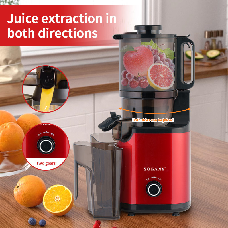 Foreign trade export SOKANY01009 juicer, large-diameter slow juicer, 800W multi-functional household juicer details Picture