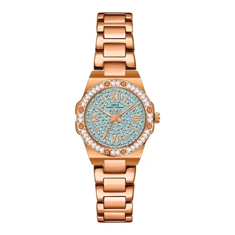 The manufacturer supplies IBSO IBSO watches with small dials, starry sky and diamond women's watches with steel straps for cross-border export details Picture