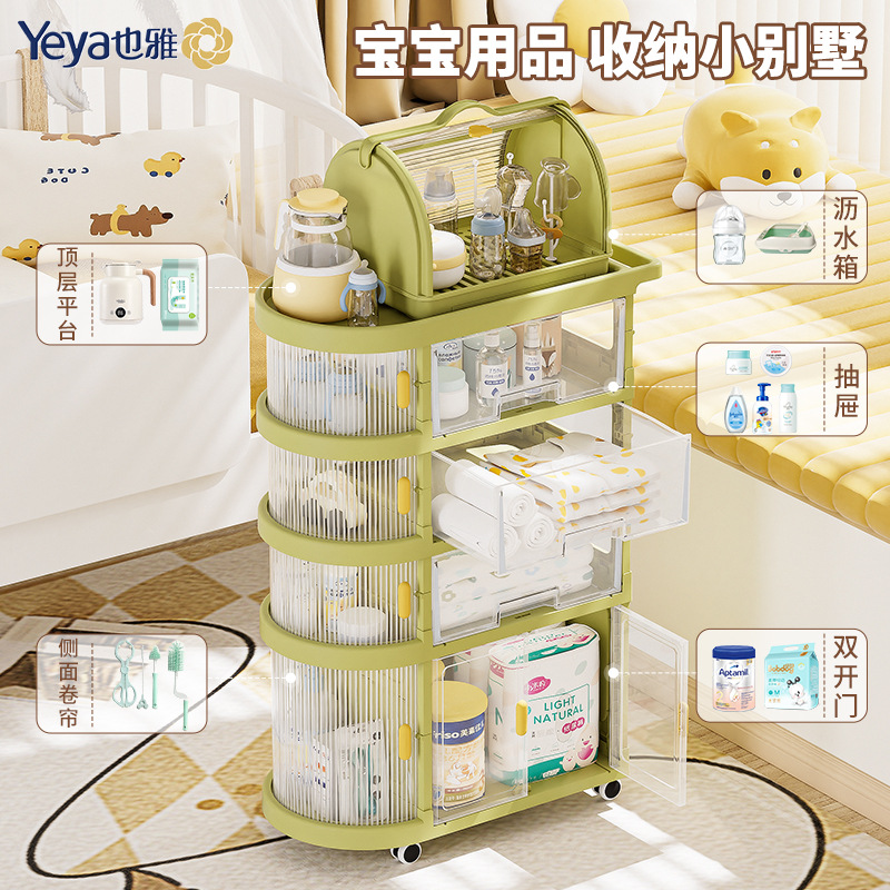 置物架/移动式展旋转展示架/宿舍书架/饰品展架/橱柜分层架细节图