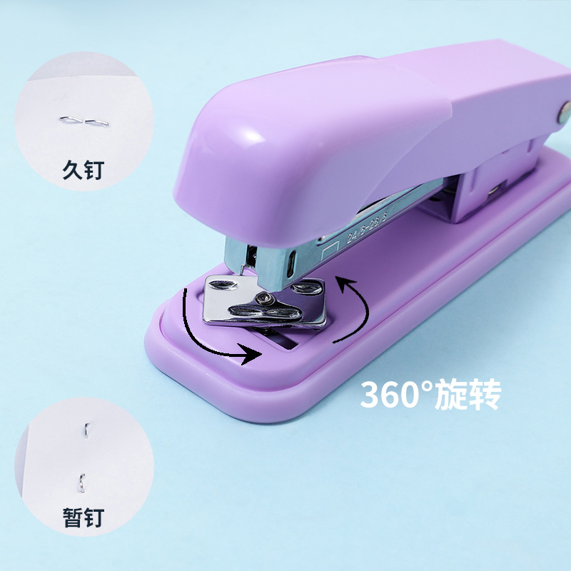 马卡龙12号全金属订书机装订省力多功能订书器批发办公大号钉书机 Application Scenario